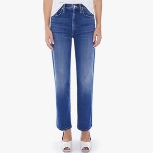 MOTHER - The Rambler Zip Ankle Jeans High Tide Size 24